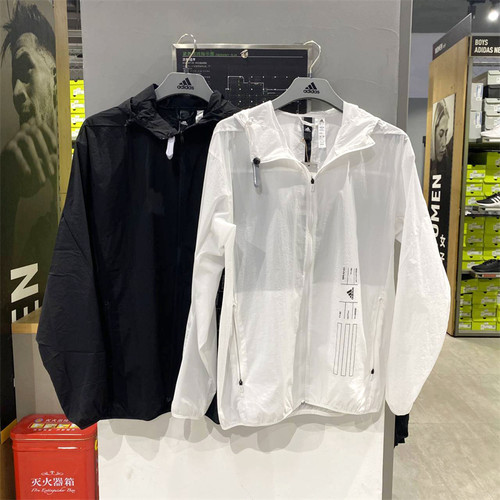 防晒衣外套Adidas阿迪达斯连帽男