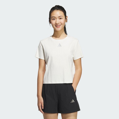 Adidas/阿迪达斯2025春夏新款女士经典短款简约短袖JM8819