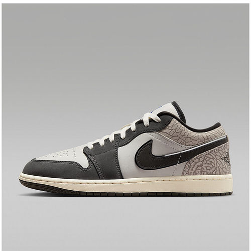 Nike耐克男AIR JORDAN 1 AJ1爆裂纹黑白灰休闲鞋IU2268-100