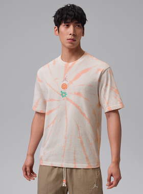 Nike/耐克男士扎染印花复古宽松透气百搭休闲短袖T恤IF3158-133