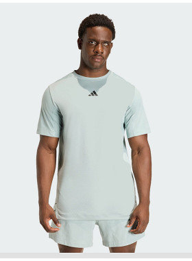 adidas阿迪达斯训练健身服夏男速干D4T Power三条纹短袖T恤KE9938