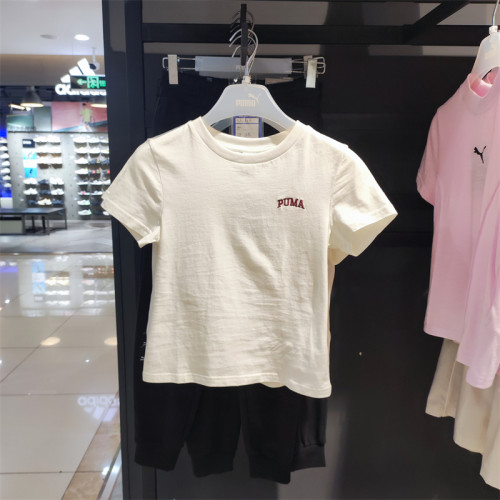 PUMA彪马短袖女子2024夏季新款跑步圆领透气半袖T恤630356-65-01