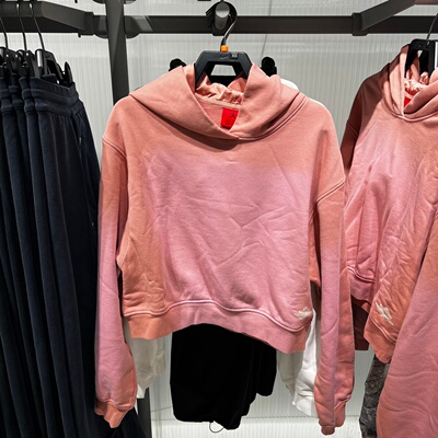 NIKE耐克女26冬季新款卫衣休闲运动宽松短款连帽套头衫IV5331-685