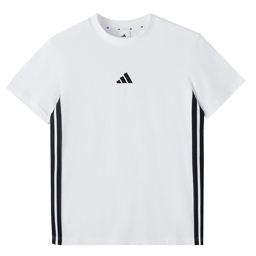 Adidas阿迪达斯ESSENTIALS三条纹半袖夏女短袖T恤JD0844