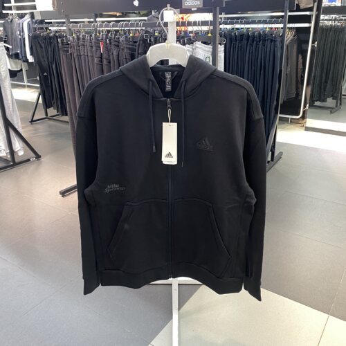 Adidas/阿迪达斯2024春男毛圈布运动休闲宽松连帽夹克外套IT3963