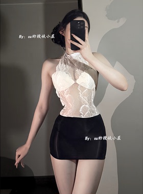 ou的辣妹小屋【荷花】蕾丝马油包臀裙内衣性感丝滑油亮秘书小妈风