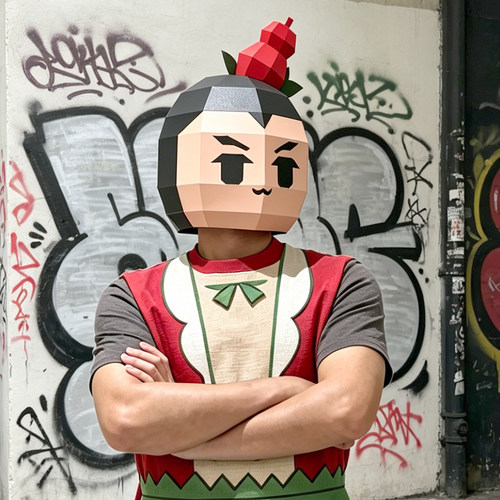 国漫葫芦娃全脸纸模头套COS