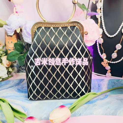 吉米创意手作香槟色20手镯款口金包包螺丝款名媛风晚礼服百搭款