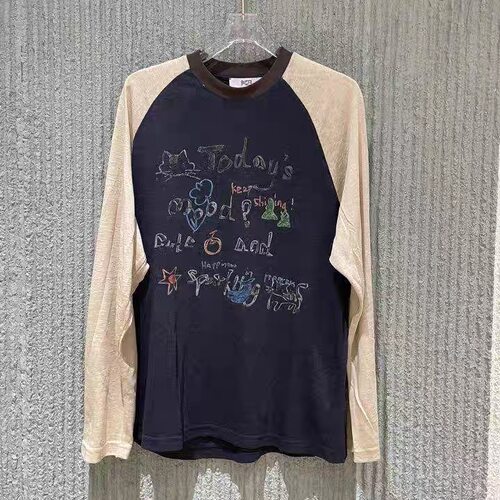 欧洲站PH23长袖T恤女秋季2025新款撞色印花体恤衫上衣3779