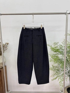 5071 高腰毛呢弯刀显瘦休闲裤 欧洲站PH23正品 2025冬季