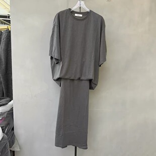 欧洲站 Ph23女装2026春夏款新款收腰拼接后开衩假两件连衣裙4886