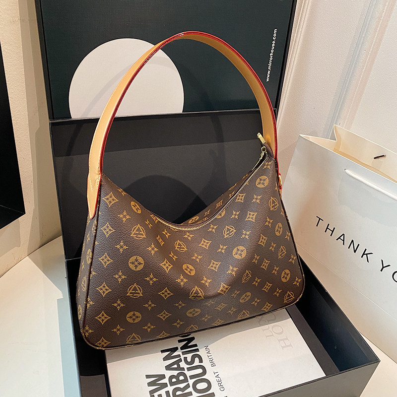 CITEX LV路易官方旗舰店时尚高级感复古老花包女2024新款大容量通