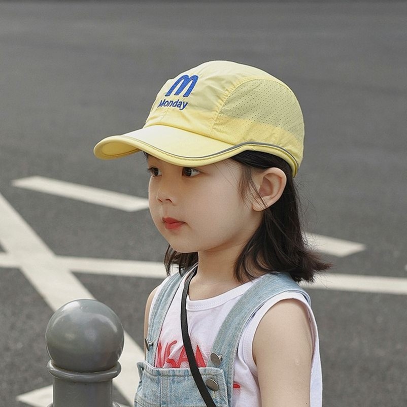 夏季儿童鸭舌帽速干帽宝宝夏薄款透气遮阳帽男女童小孩防晒棒球帽