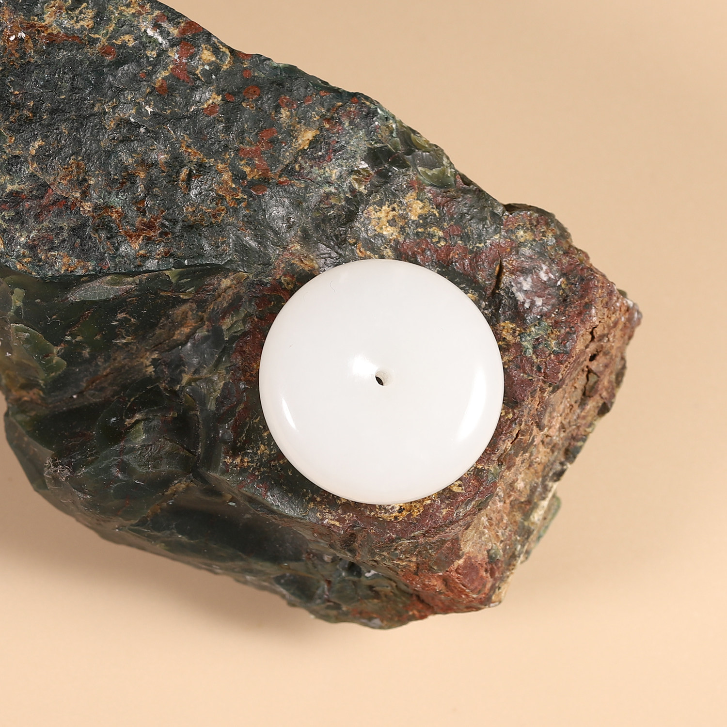 天然和田玉俄料羊脂白玉平安扣吊坠挂件男女款玉佩将将