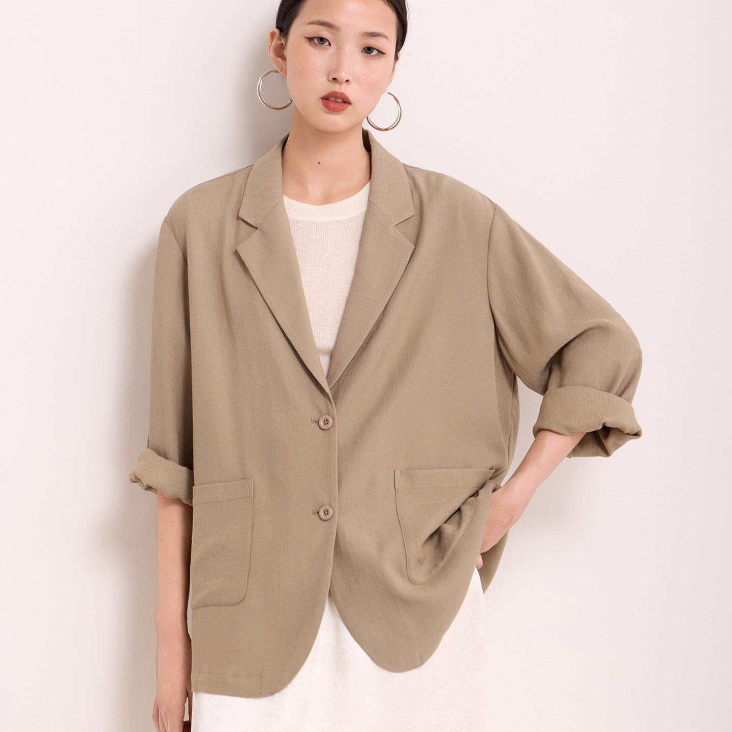 韩风亚麻西装外套西服女薄款2026春夏新款宽松大码气质防晒衫上衣