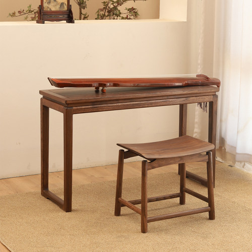 禅意家用学生写字实木共鸣琴桌