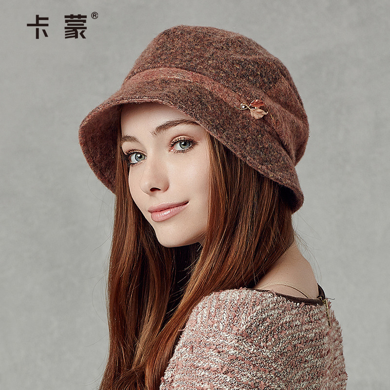 毛呢秋冬天英伦风复古小礼帽