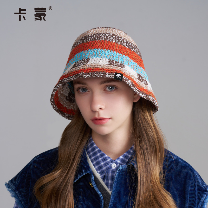 卡蒙纯棉防晒渔夫帽大头围显脸小