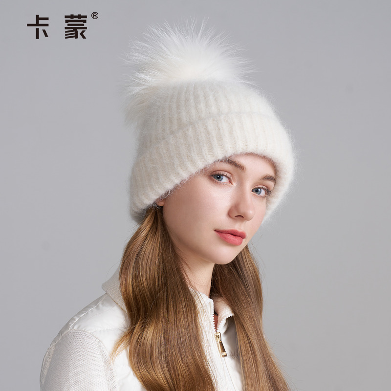 2025新款防寒高级感护耳毛线帽