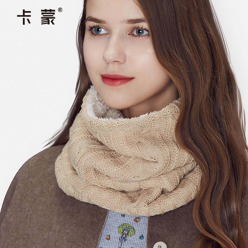 针织粗线日系户外骑行保暖围巾