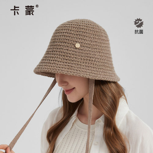 保暖护耳系带百搭显脸小针织秋冬