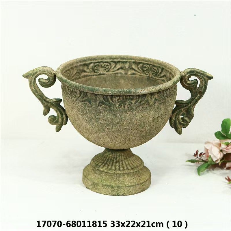做旧绿奖杯花盆。厚铁盆，口径22高21,家居饰品,花盆,淘宝优惠券,粉丝福利购,淘宝优惠卷