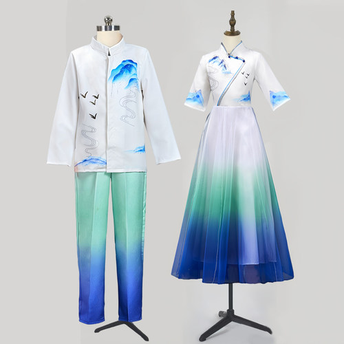 六一儿童大合唱团演出服诗歌朗诵