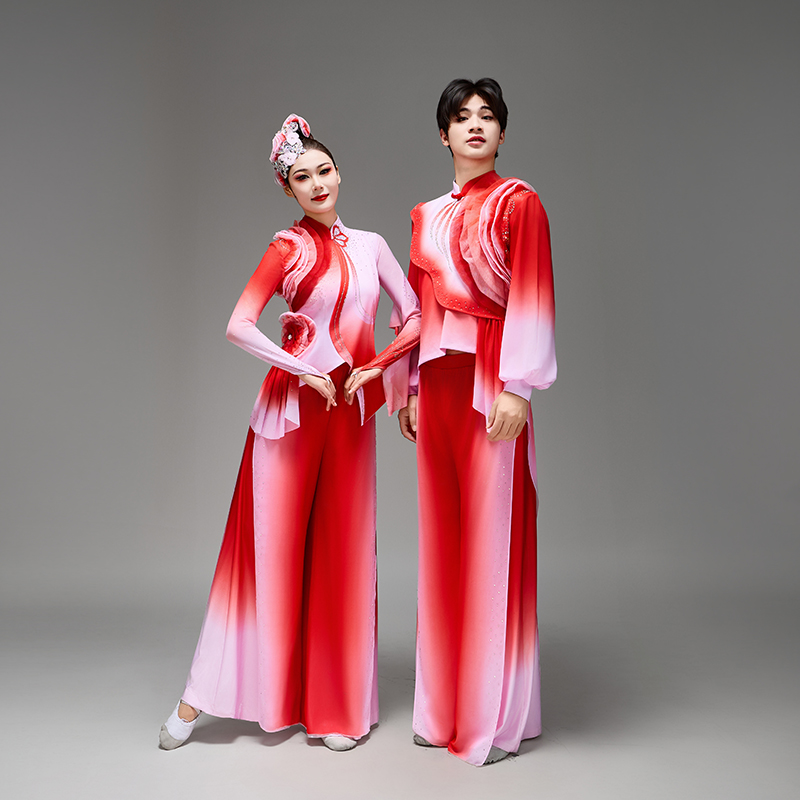 2025新款胶州秧歌剧目服舞蹈服女民族腰鼓打鼓扇子舞古典舞演出服