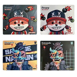 5MM超厚双飞燕野蛮部落鼠标垫电竞游戏超大加厚fps细面锁边桌垫