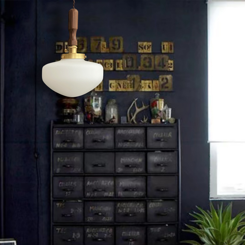 复古木质餐厅卫生间卧室床头吊灯