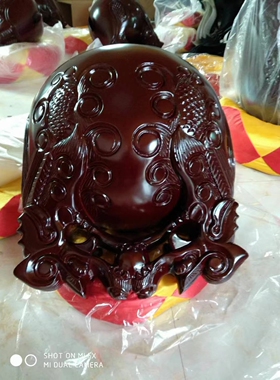 厂家定做寺院法器龙雕木鱼