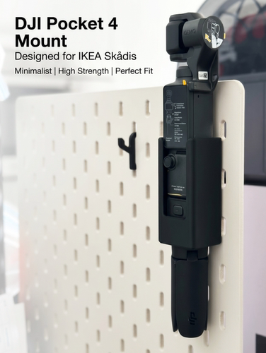 适用宜家SKADIS 斯考迪斯 宜家洞洞板配件 DJI Pocket 4 支架