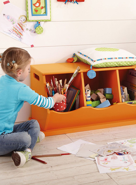 德国haba子品牌jako多功能收纳凳玩具塑料儿童现代简约收纳柜