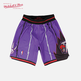 99年NBA猛龙AU球员版 Mitchell&Ness98 篮球球裤 潮流休闲运动短裤