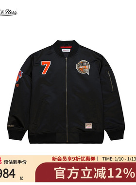 mitchell&ness夹克尼克斯安东尼名人堂保暖棒球服情侣新年礼物MN