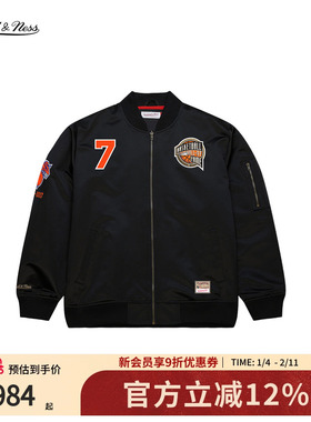 mitchell&ness夹克尼克斯安东尼名人堂保暖棒球服情侣新年礼物MN