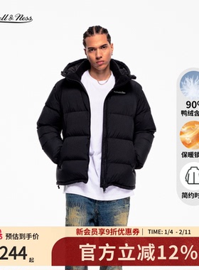 mitchell&ness25秋冬新品羽绒服简约保暖高克重轻量羽绒外套男MN