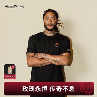 【罗斯联名】MN短袖T恤公牛队罗斯同款简约百搭运动上衣男NBA