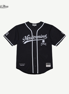 【MASTERMIND联名】MN潮流百搭经典配色美式休闲短袖棒球开衫男