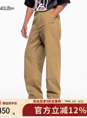 mitchell&ness25秋冬新品工装裤美拉德潮流运动保暖牛仔长裤男MN