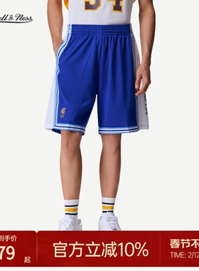 MN湖人队96-97赛季球裤复古美式透气篮球训练运动短裤球员版男NBA