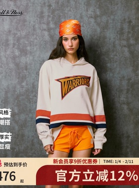 mitchell&ness25秋冬新品卫衣勇士公牛美式保暖连帽冰球服情侣MN