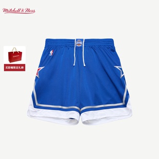 MN东部全明星06-07赛季球裤复古撞色AU球员版正品运动短裤男NBA