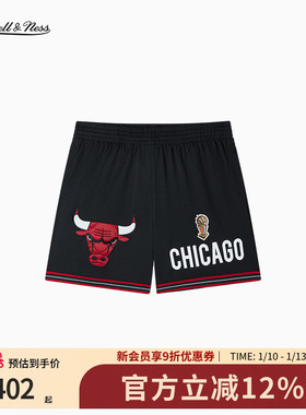 mitchell&ness短裤公牛勇士湖人美式休闲轻薄透气运动短裤男MN