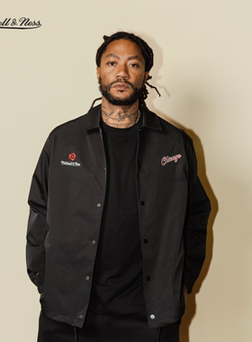 mitchell&ness25秋冬夹克公牛队罗斯防风保暖百搭休闲外套男MN