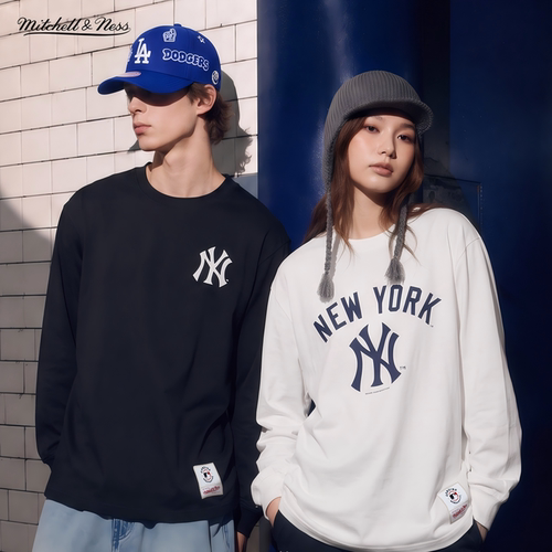 MNxMLB道奇洋基运动长袖T恤男女
