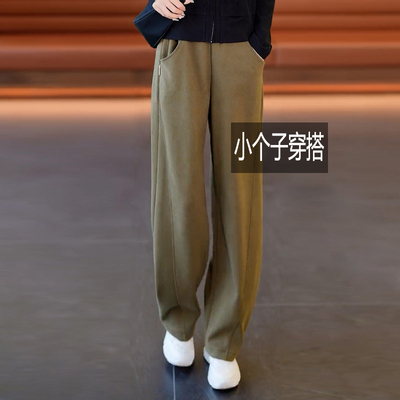 窄版香蕉裤女秋冬裤子2025新款运动小个子阔腿裤休闲爆款直筒卫裤