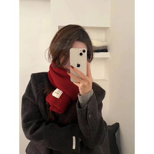 2026新款秋冬氛围感鬼怪同款针织ins围巾秋冬季百搭