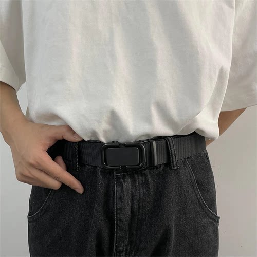 新款自动扣尼龙帆布腰带