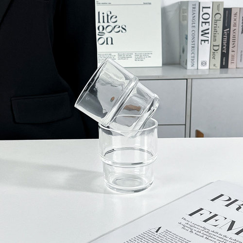 ins风简约叠层玻璃杯轻薄冰